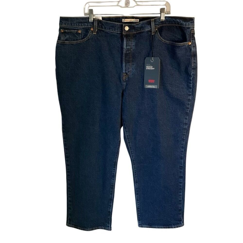 Levi’s Wedgie Straight High Rise 5 Pocket Button Fly, 22W. Plus Size - Picture 2 of 14